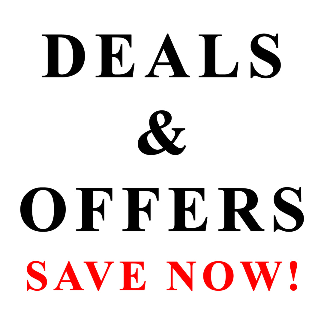 Promotional text 'DEALS & OFFERS SAVE NOW!' on a white background