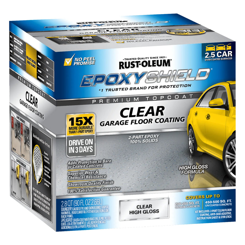 Rust-Oleum EpoxyShield Clear Finish Floor Coating Kit