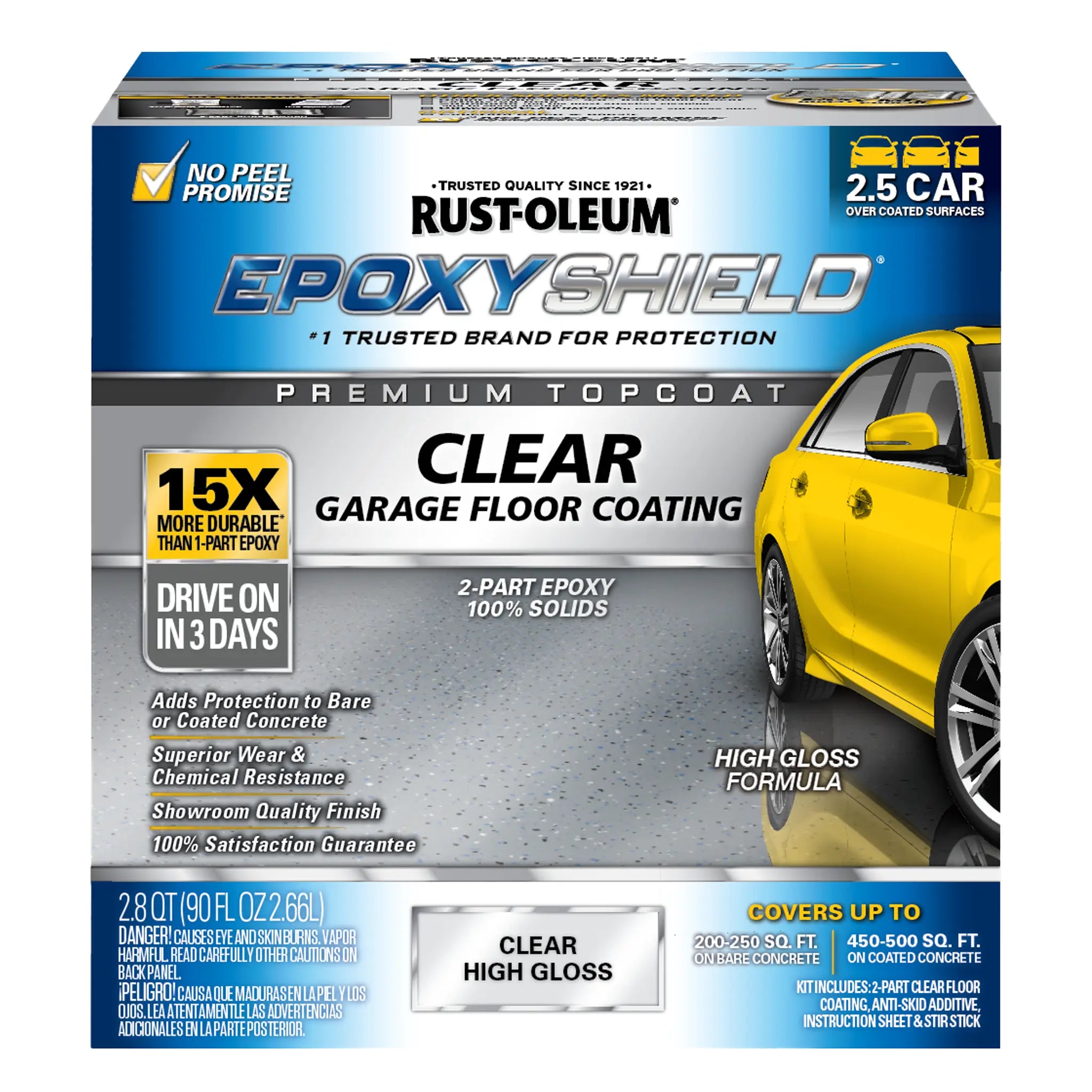 Rust-Oleum EpoxyShield Clear Finish Floor Coating Kit