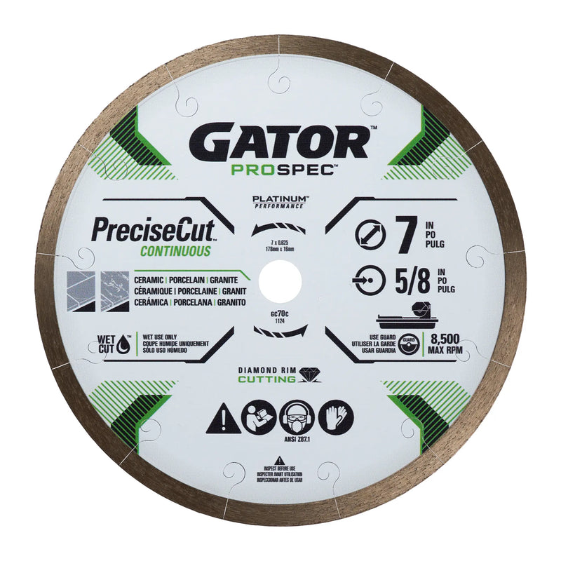 GATOR PROSPEC™ PreciseCut™ Continuous Rim Diamond Blade
