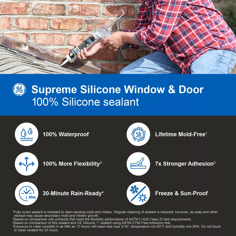 GE Supreme Silicone Window and Door sealant