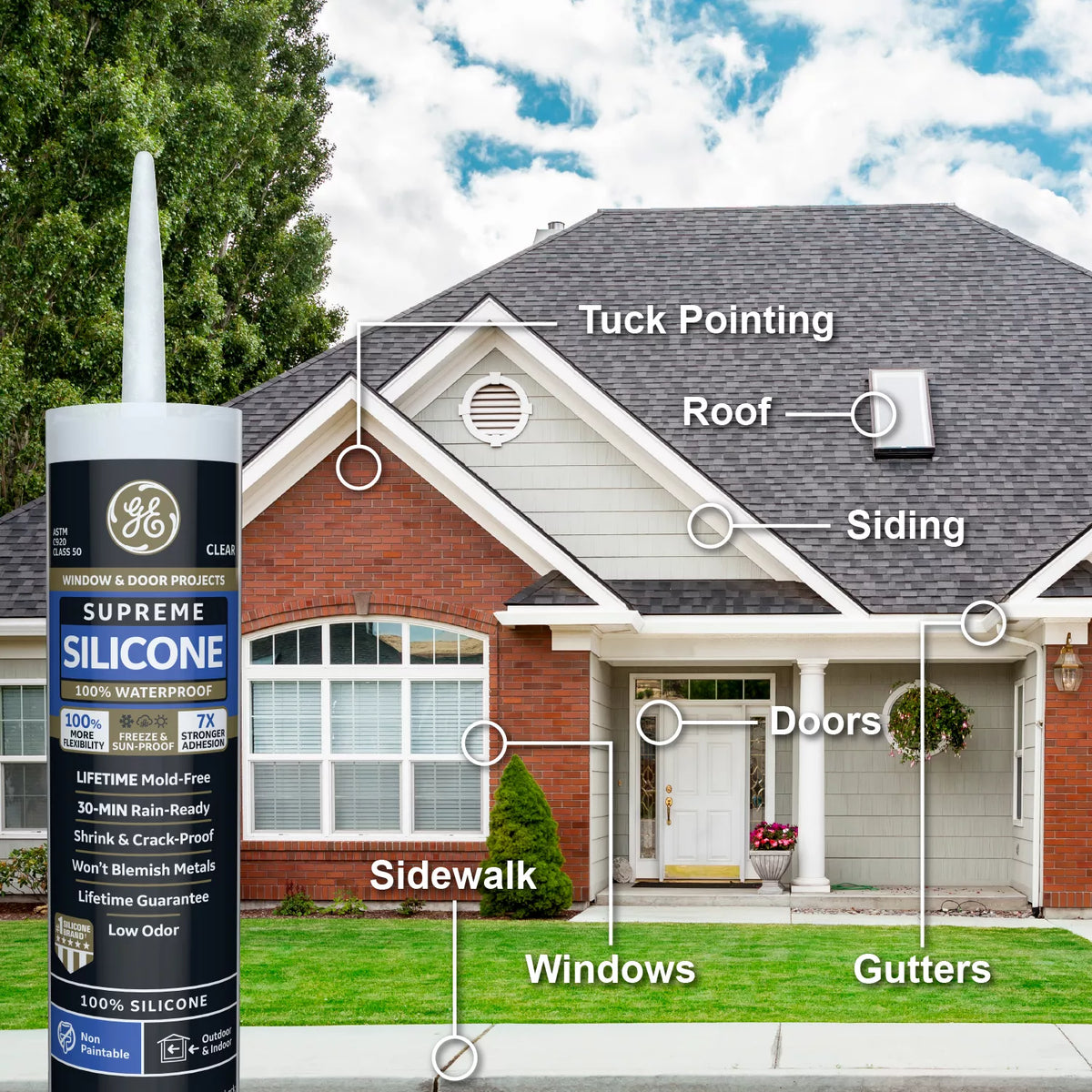 GE Sealants Supreme Silicone Window & Door Sealant