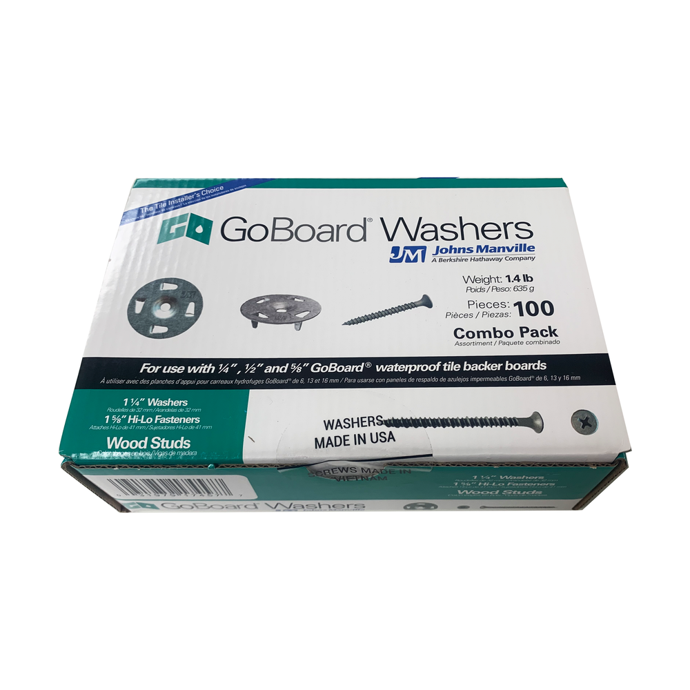 GoBoard 100 Fastener & Washer Combo Pack for Wood Studs