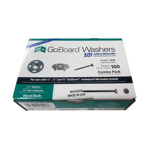 GoBoard 100 Fastener & Washer Combo Pack for Wood Studs