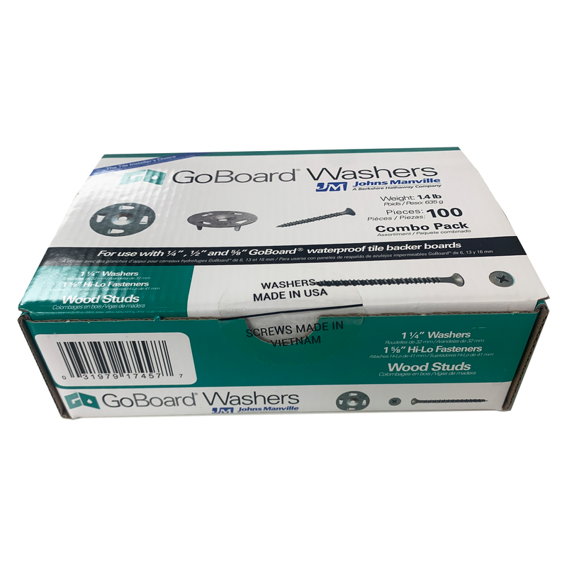 GoBoard 100 Fastener & Washer Combo Pack for Wood Studs