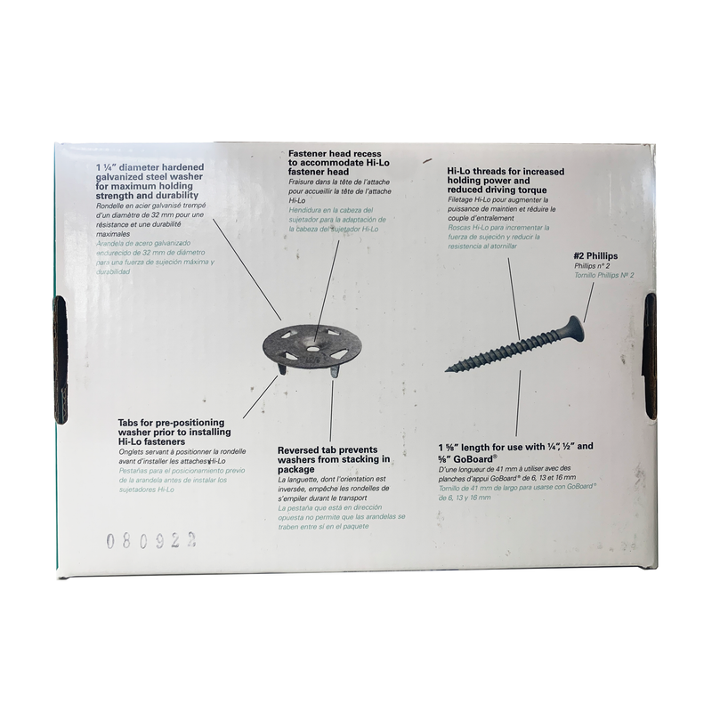 GoBoard 100 Fastener & Washer Combo Pack for Wood Studs