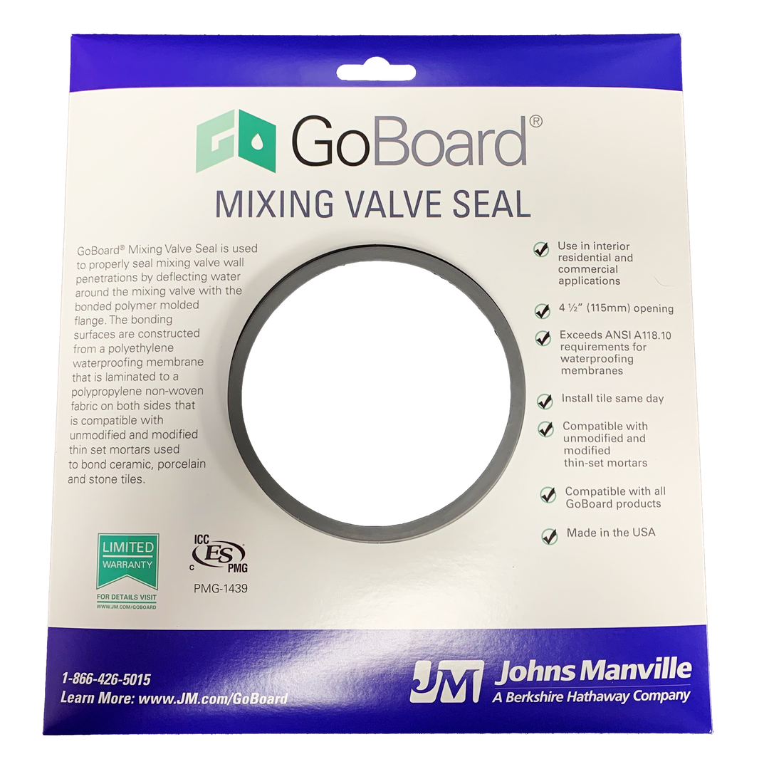 GoBoard 4-1/2" Mixing Valve Seal Package, Front