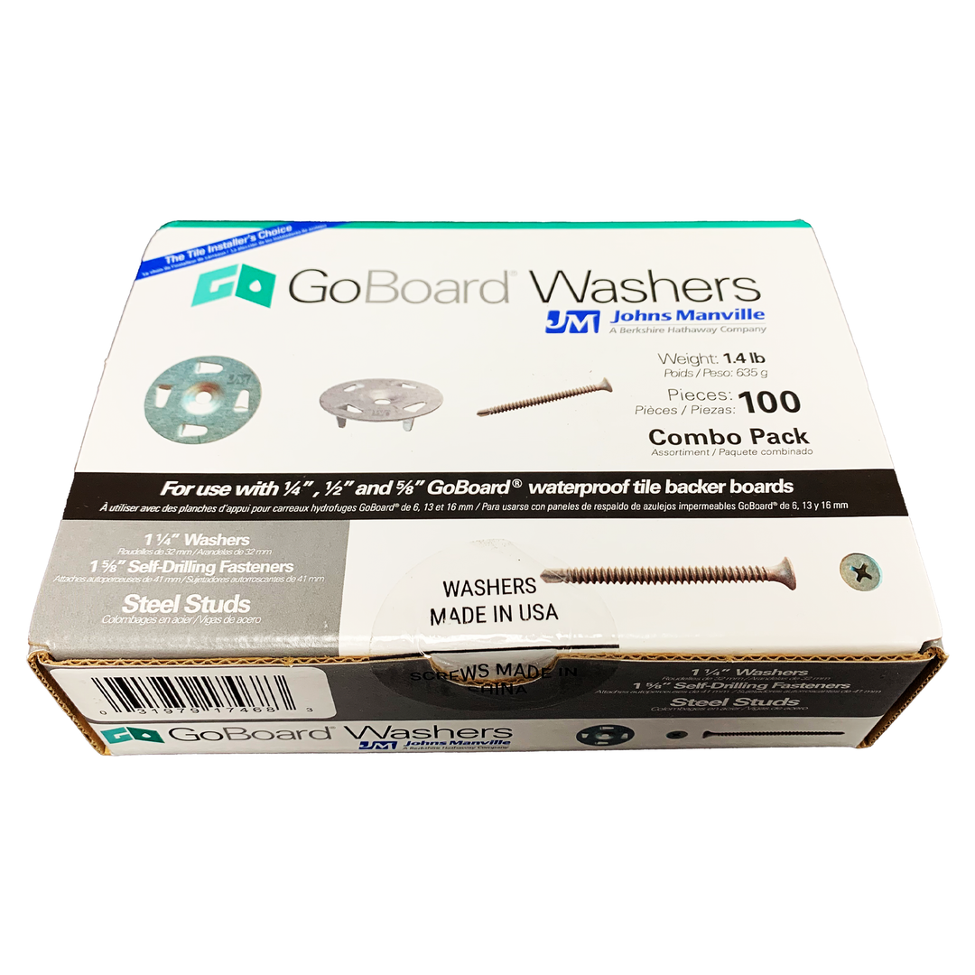 GoBoard Washers for Metal Studs Box, aerial view
