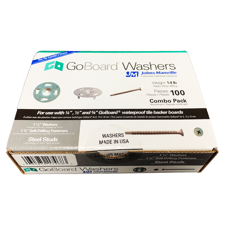 GoBoard Washers for Metal Studs Box, aerial view
