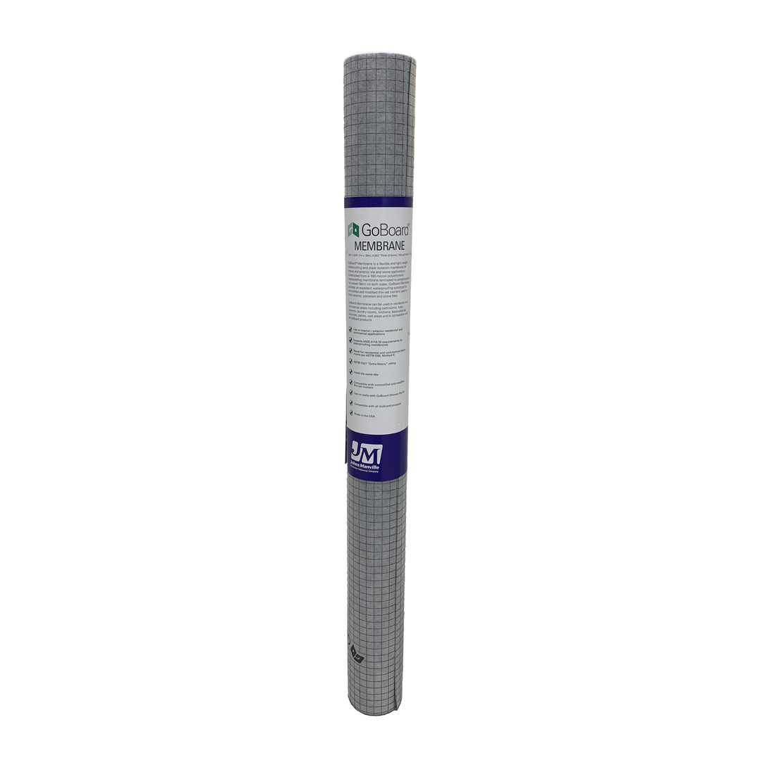 GoBoard Waterproofing & Crack Isolation Membrane, 108 Sq Ft (3'3" x 33')