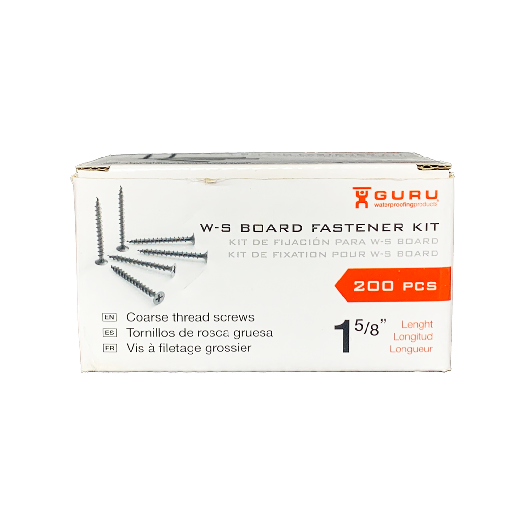 GURU 1-5/8" W-S Board Fastener Kit, Front View
