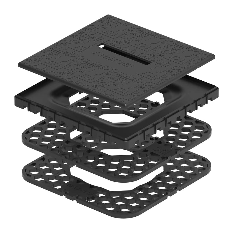 GURU EVO Grate 4" Square Drain