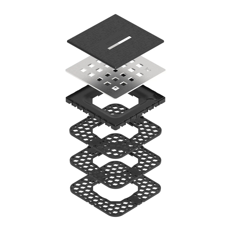 GURU EVO Grate 4" Square Drain