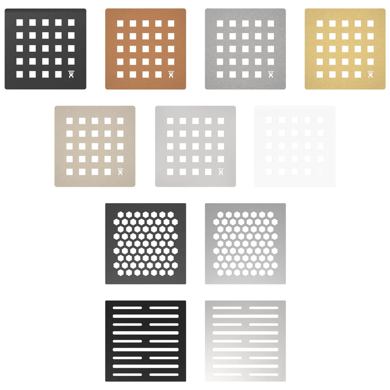 GURU EVO Grate 4" Square Drain