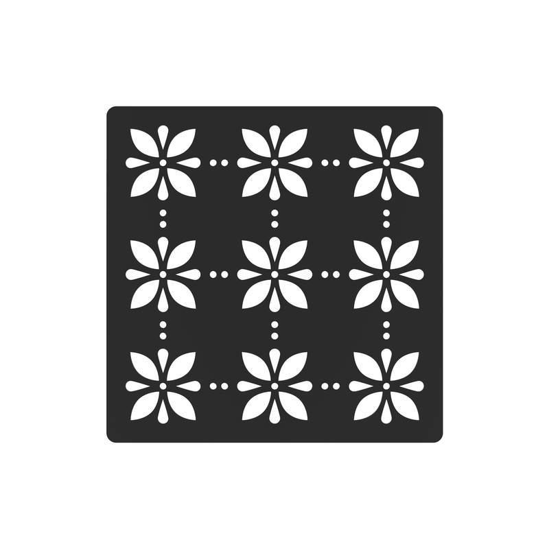 GURU Evo Lite 4-1/4" Floral Design Shower Drain & Hair Strainer