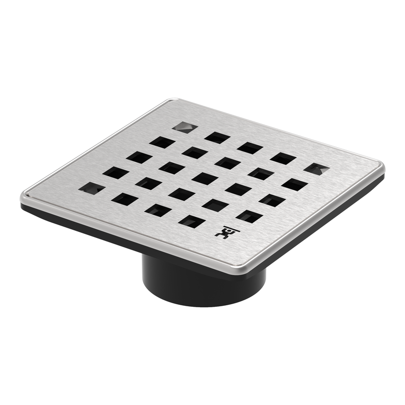 GURU Evo Lite PLUS 4-1/4" Square Shower Drain Cover & Hair Strainer