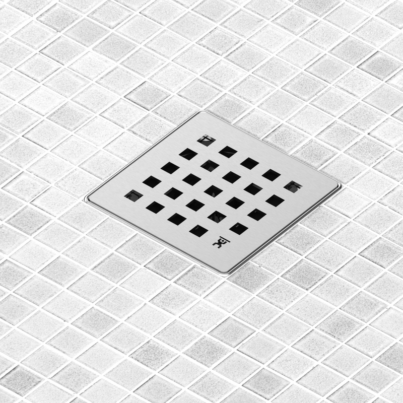 GURU Evo Lite PLUS 4-1/4" Square Shower Drain Cover & Hair Strainer