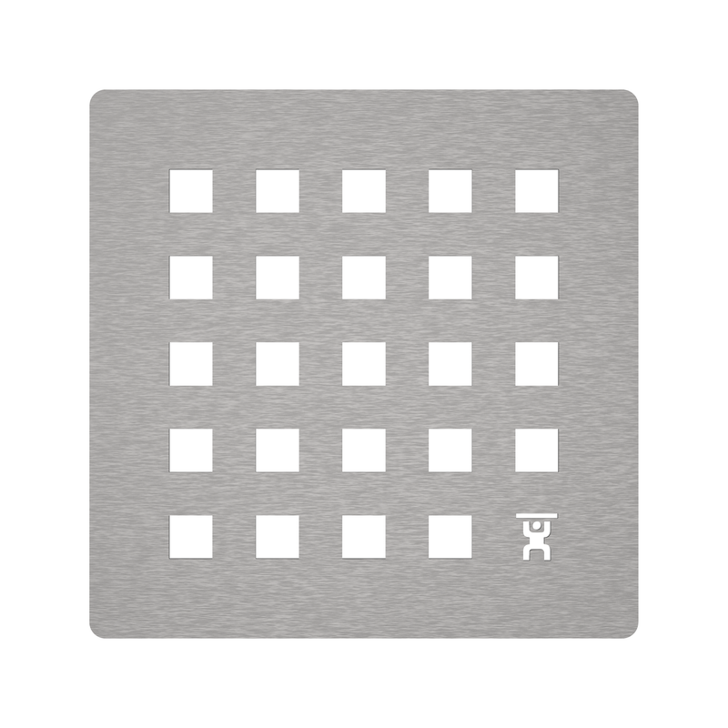 GURU Evo Lite PLUS 4-1/4" Square Shower Drain Cover & Hair Strainer