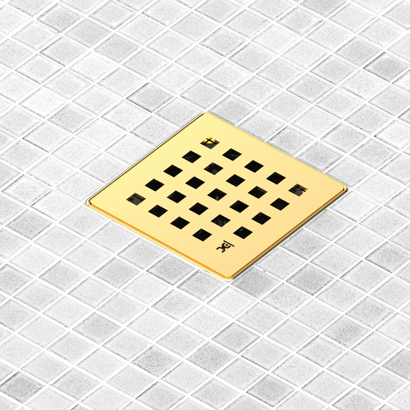 GURU Evo Lite PLUS 4-1/4" Square Shower Drain Cover & Hair Strainer