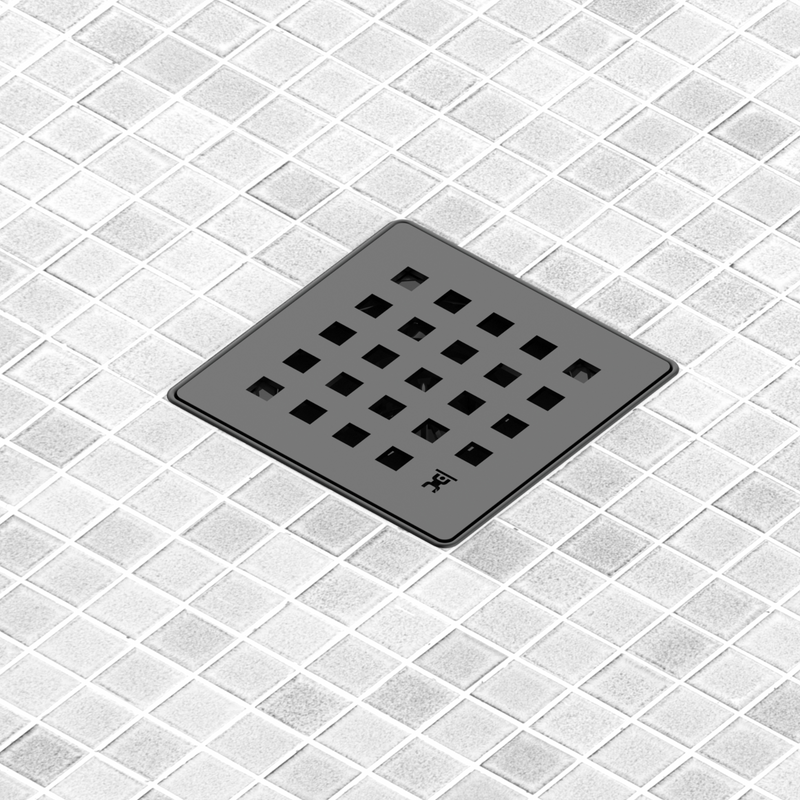 GURU Evo Lite PLUS 4-1/4" Square Shower Drain Cover & Hair Strainer