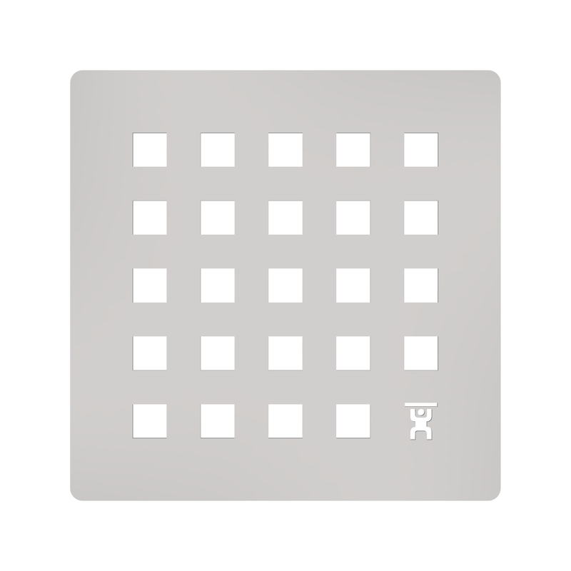 GURU Evo Lite PLUS 4-1/4" Square Shower Drain Cover & Hair Strainer