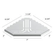 Guru Evolux BEAT Trapezoid Shower Corner Shelves Size