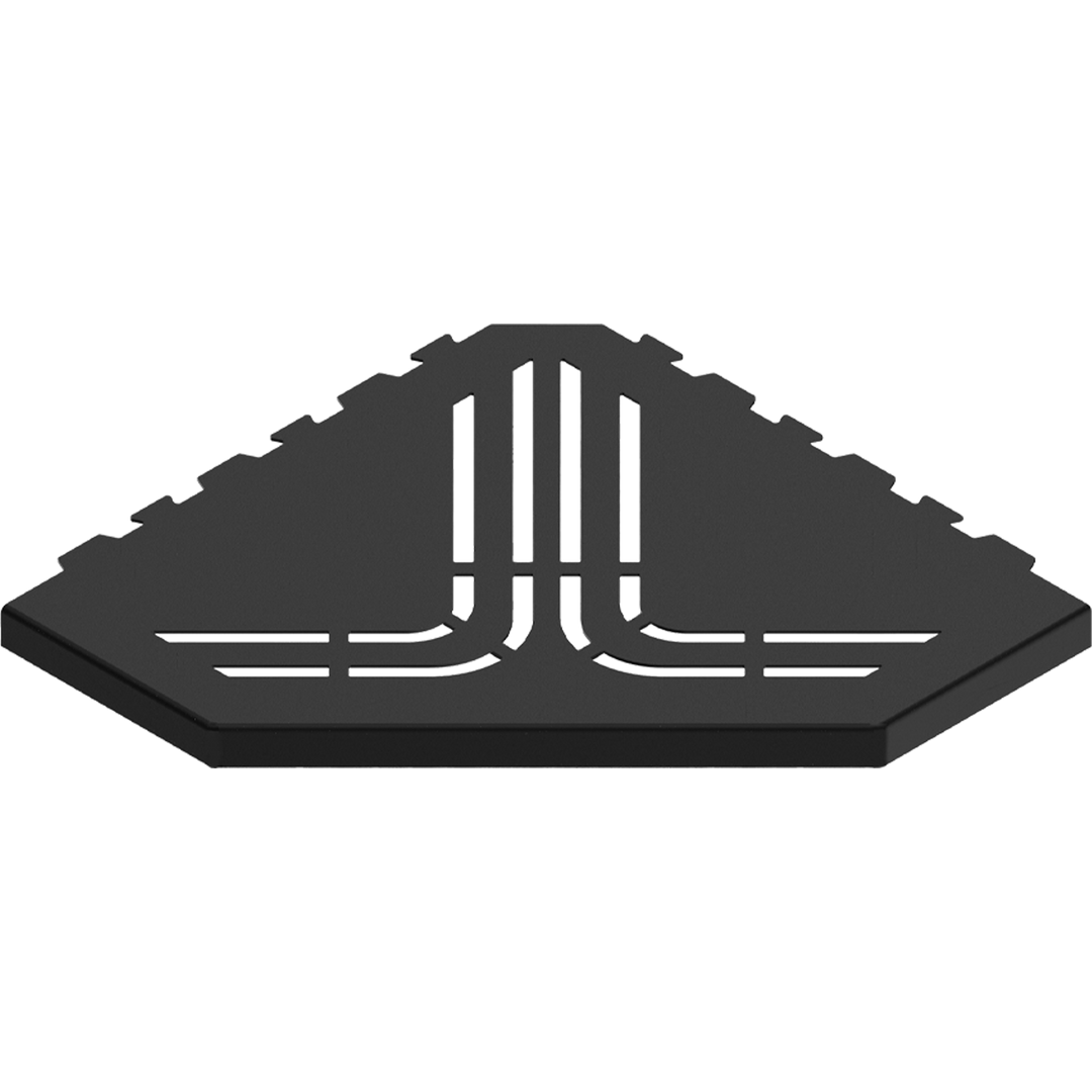 GURU Evolux BEAT Trapezoid Shower Corner Shelf, Black