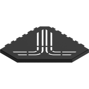 GURU Evolux BEAT Trapezoid Shower Corner Shelf, Black