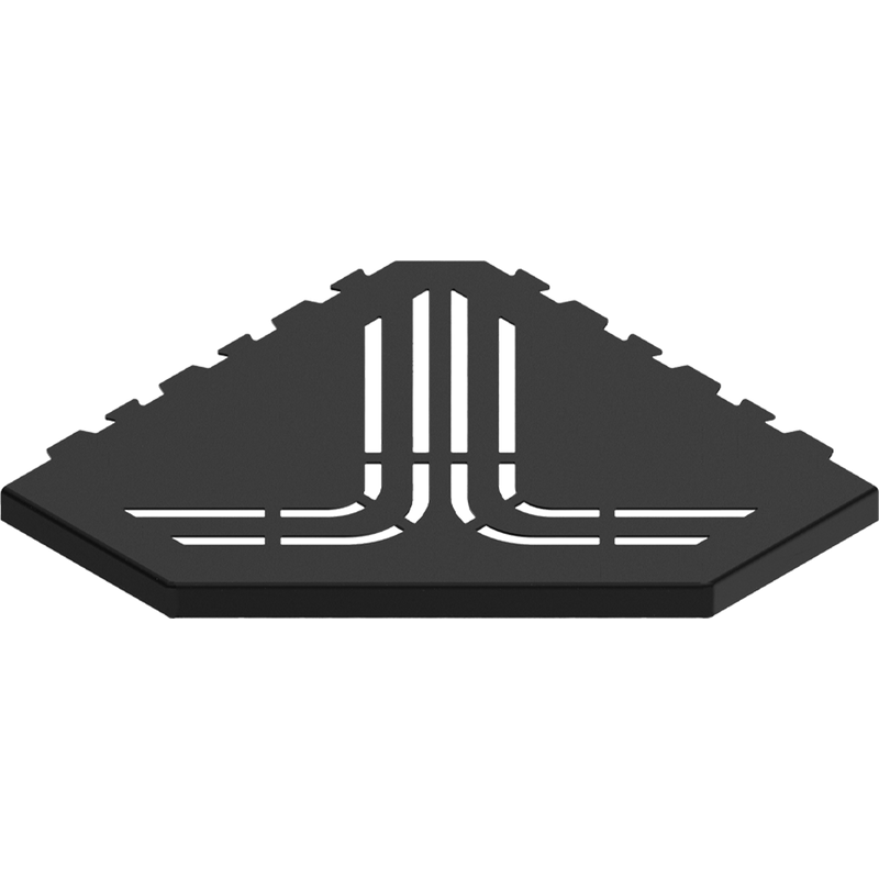 GURU Evolux BEAT Trapezoid Shower Corner Shelf, Black