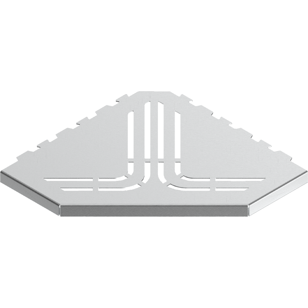 GURU Evolux BEAT Trapezoid Shower Corner Shelf, Brushed