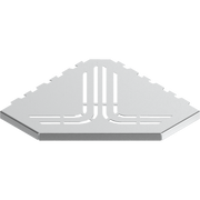 GURU Evolux BEAT Trapezoid Shower Corner Shelf, Brushed