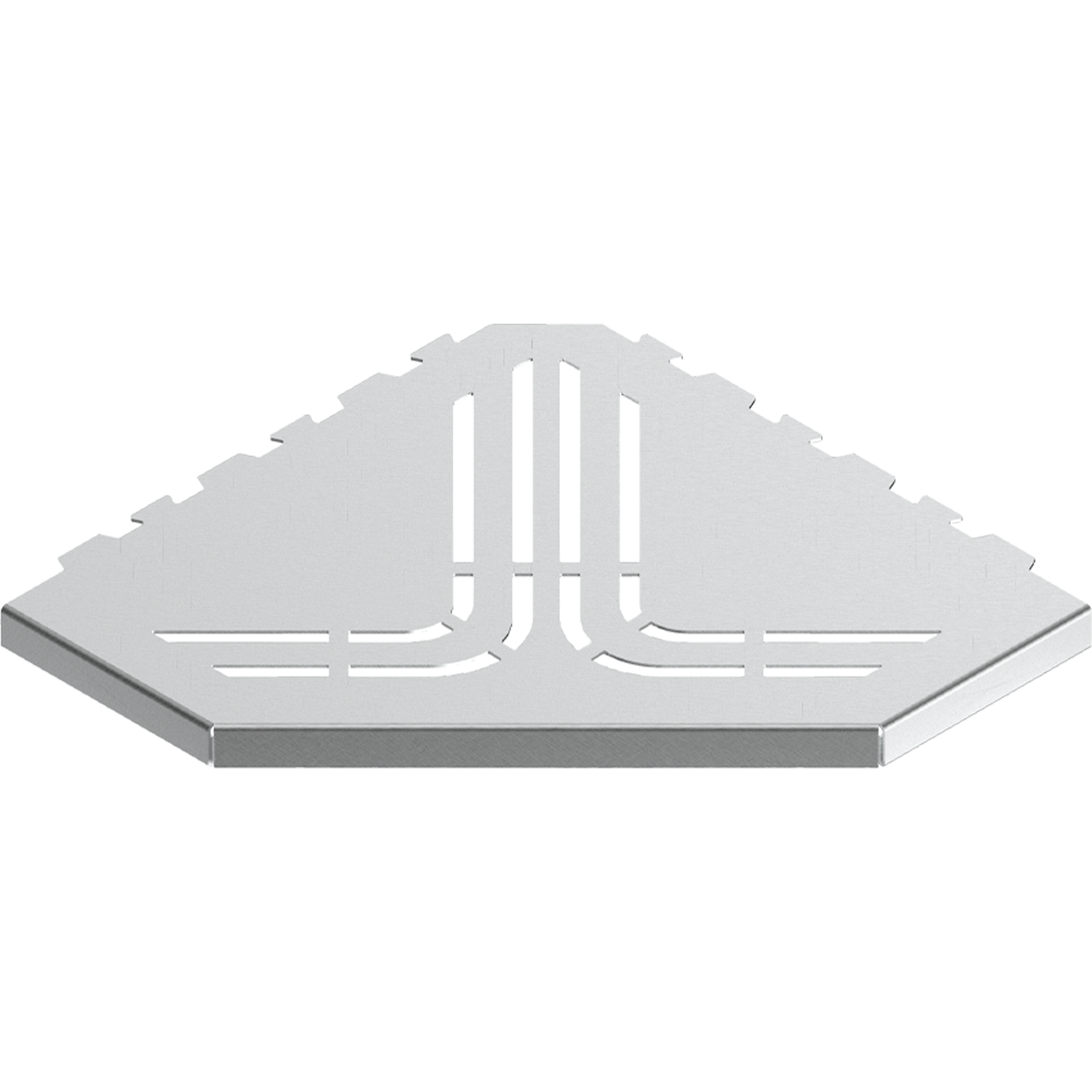 GURU Evolux BEAT Trapezoid Shower Corner Shelf, Brushed