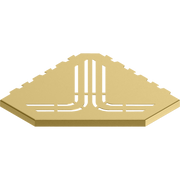 GURU Evolux BEAT Trapezoid Shower Corner Shelf, Gold