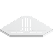 GURU Evolux BEAT Trapezoid Shower Corner Shelf, White