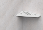 GURU Evolux PLUS ASIM Shower Corner Shelf Installed, brushed