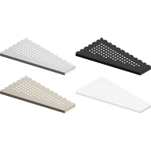 GURU Evolux PLUS ASIM Shower Corner Shelves, Brushed, Black, Nickel and White