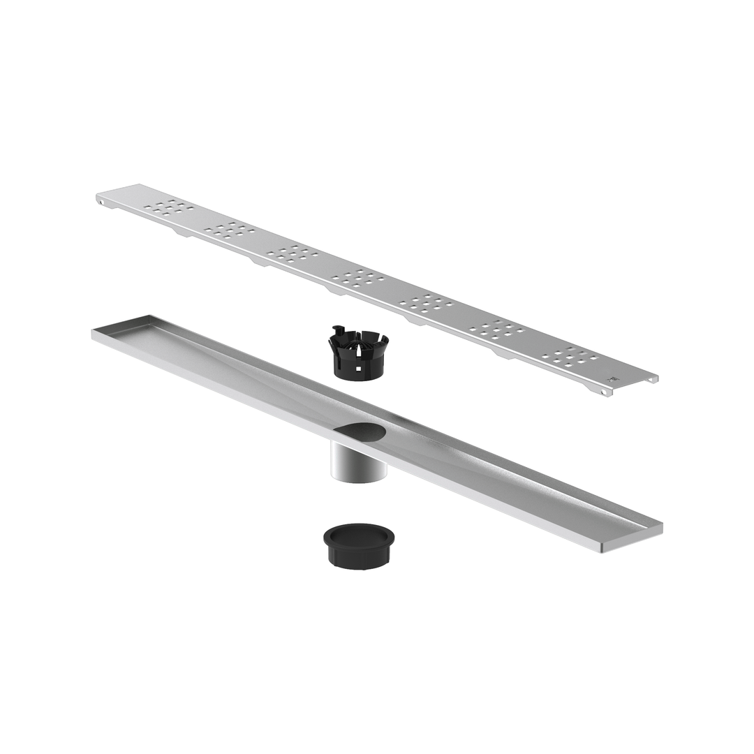 GURU Evolux PLUS Linear Drain & Strainer, Stainless Steel 