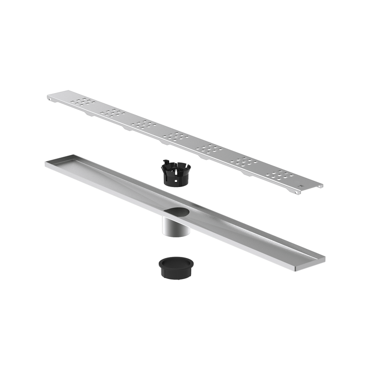 GURU Evolux PLUS Linear Drain & Strainer, Stainless Steel 