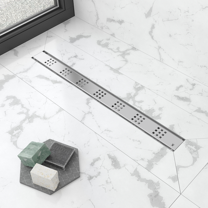 GURU Evolux PLUS Linear Drain & Strainer, Stainless Steel 