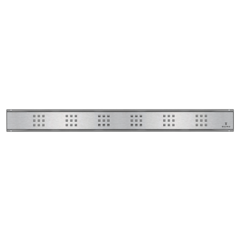 GURU Evolux PLUS Linear Drain & Strainer, Stainless Steel 