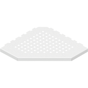 GURU Evolux PLUS Trapezoid Shower Corner Shelf, White