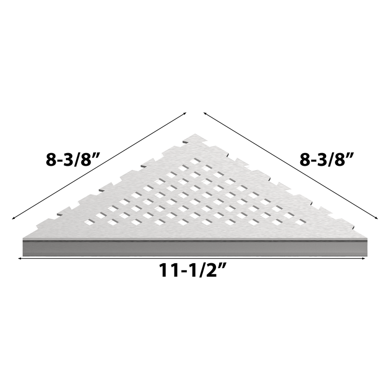 Guru Evolux PLUS Triangle Shower Corner Shelves Size