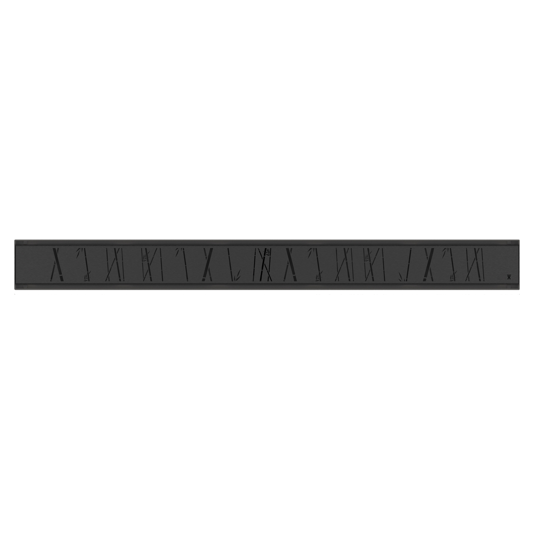 GURU Evolux 24" Zen Brush Linear Drain & Strainer, Black