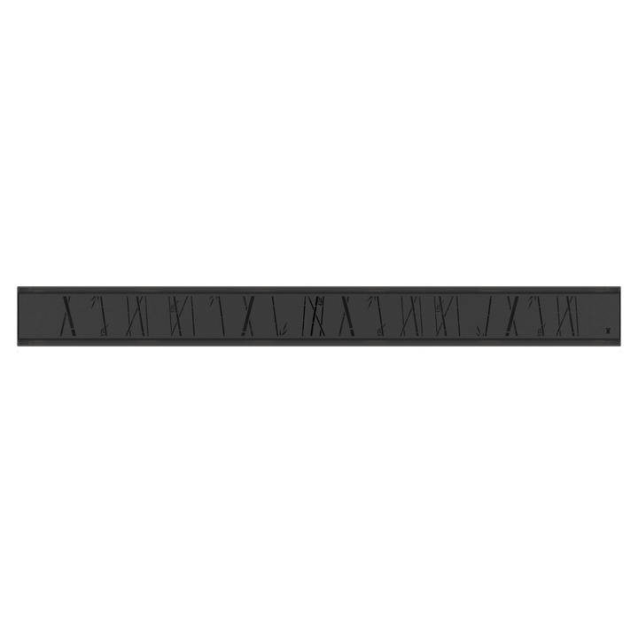 GURU Evolux 24" Zen Brush Linear Drain & Strainer, Black