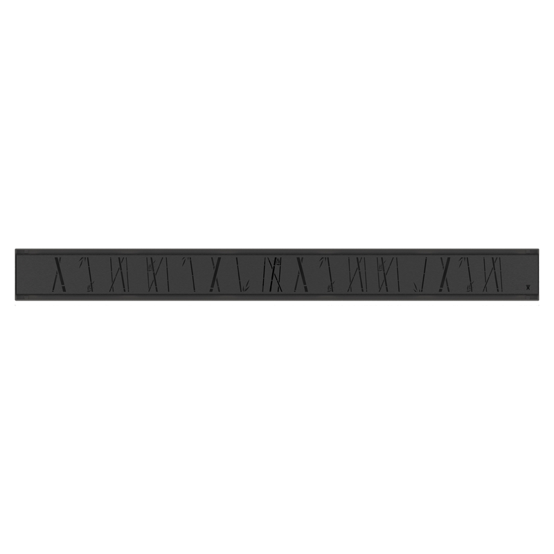 GURU Evolux 24" Zen Brush Linear Drain & Strainer, Black