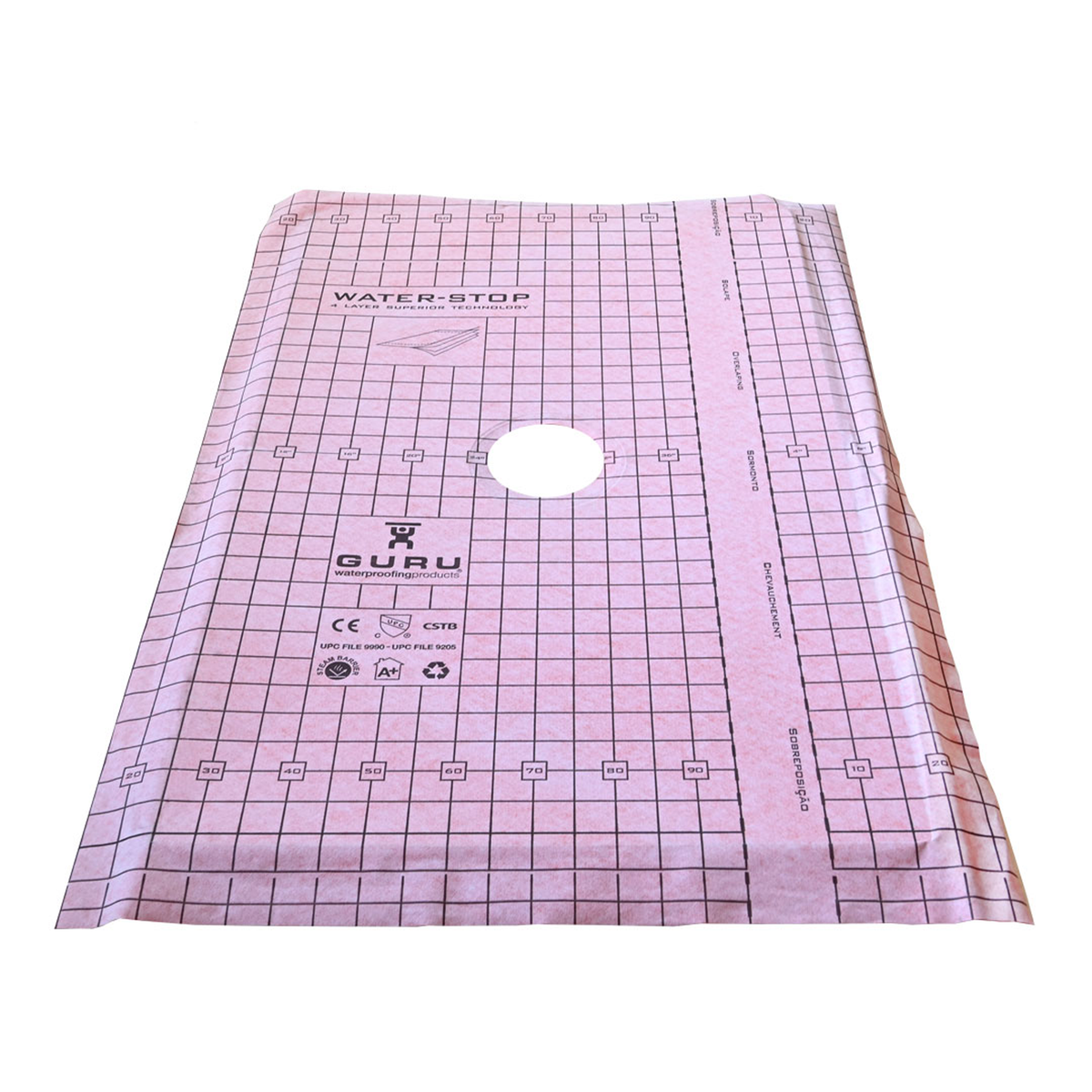 GURU W-S Heavy Duty Center Drain Shower Tray, 36" x 60"
