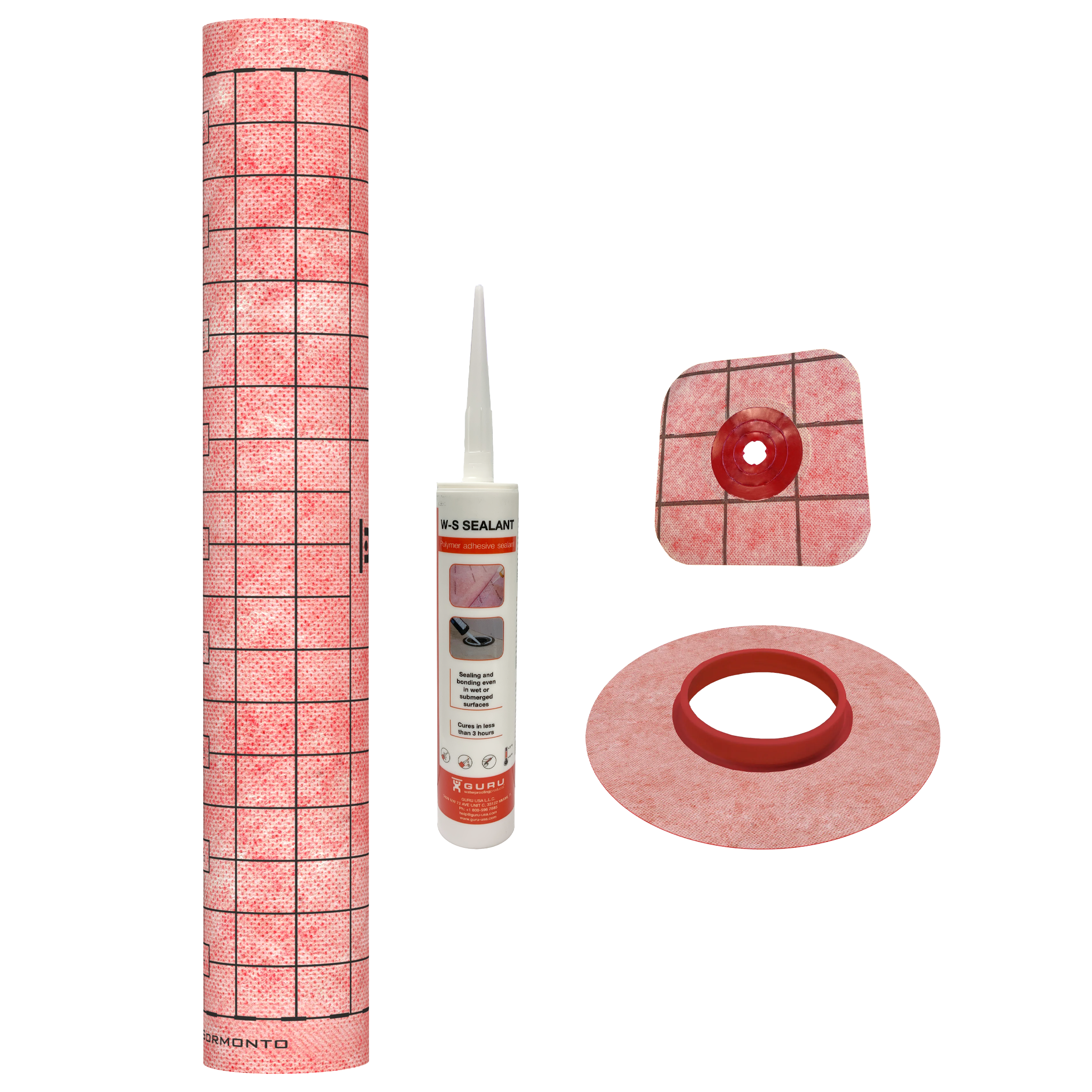 GURU Water-Stop Tub Kit for bathtub waterproofing, sealing, and leak prevention in tub surrounds and wet areas