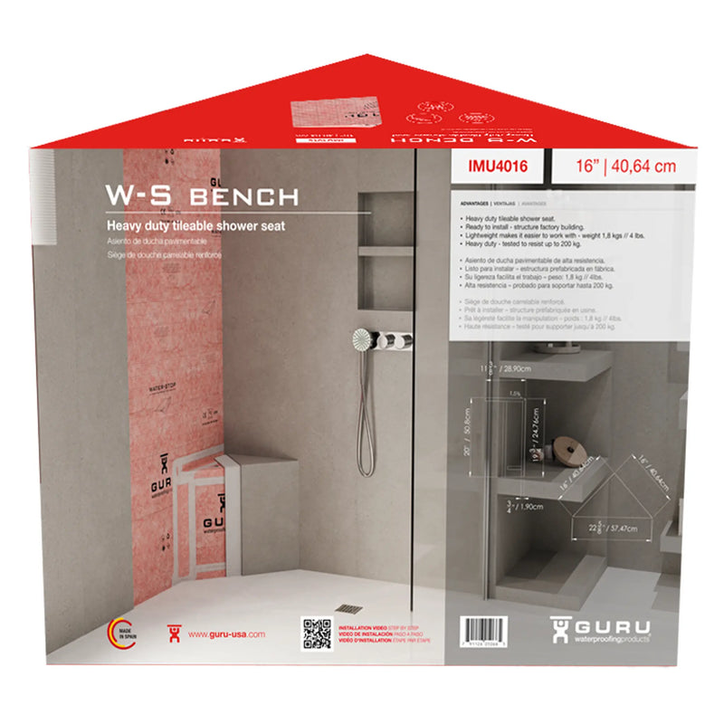 GURU W-S Bench Shower Seat