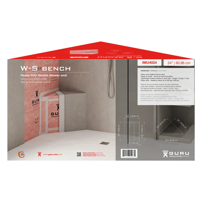 GURU W-S Bench Shower Seat