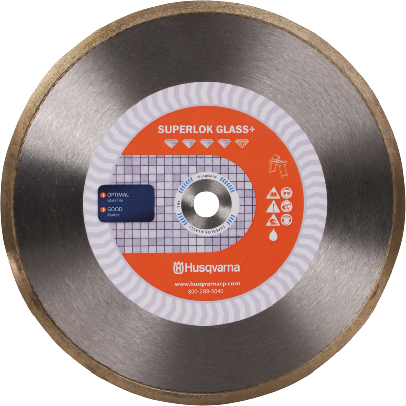 Husqvarna Superlok Glass+ Diamond Blade - High-Quality Glass Cutting Blade